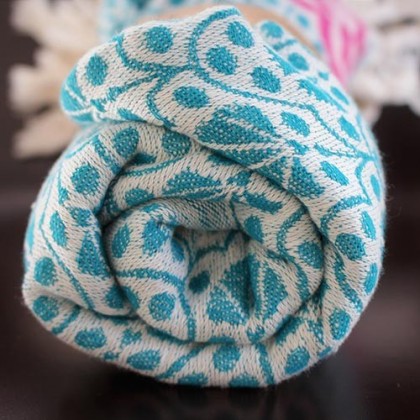 Fouta Peshtemal Jaipur turquoise - Casa Nomade