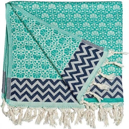 Fouta Peshtemal Jaipur vert - Casa Nomade