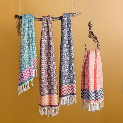 Fouta Peshtemal Jaipur corail - Casa Nomade