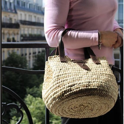 Sac en feuilles de palmier et cuir tissé main - Casa Nomade