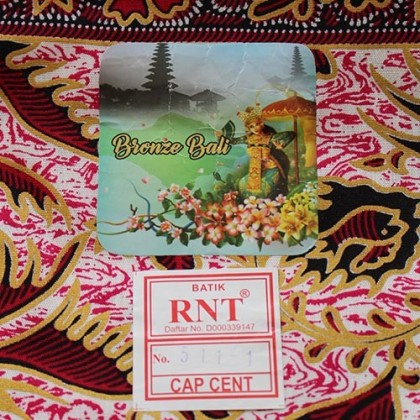 Sarong traditionnel batik rouge clair en coton - Casa Nomade