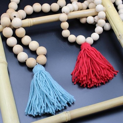 Collier en perles de bois fait main - Casa Nomade