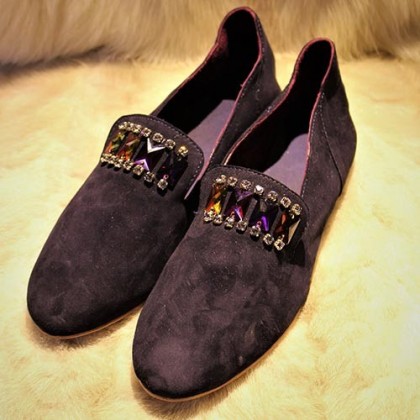 Chaussures en cuir avec strass Swarovski, fait main - Casa Nomade