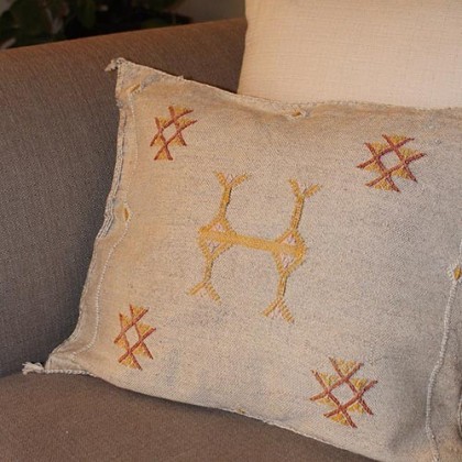 Housse de coussin beige...