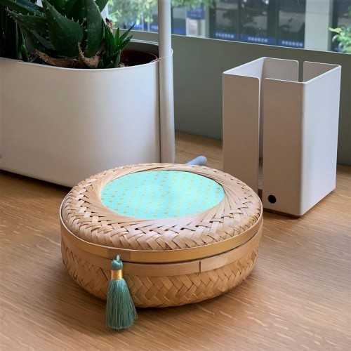 Panier en bambou tressé 15 cm anis - Casa Nomade Panier en bambou tressé 15 cm anis - Casa Nomade
