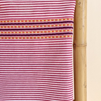 Fouta rose tissée