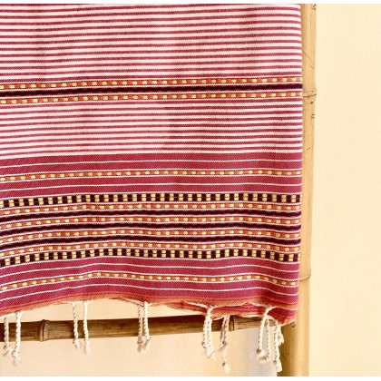 Fouta rose tissée - Casa Nomade