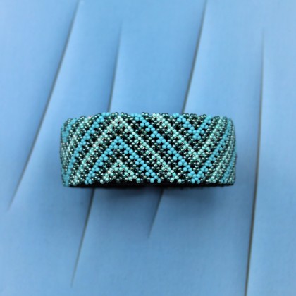 Bracelet zoulou rigide bleu...