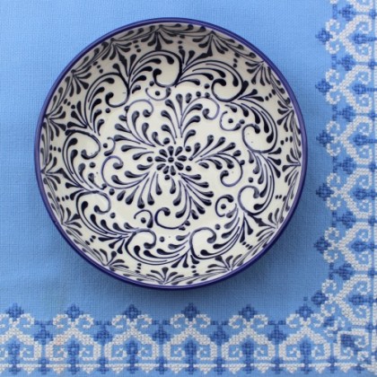 Petit saladier bleu en céramique fait main