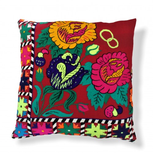 Housse de coussin carrée suzani vintage brodé à la main Housse de coussin carrée suzani vintage brodé à la main