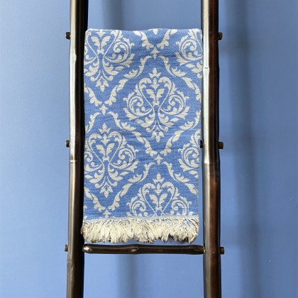 Fouta peshtemal jacquard bleu - Casa Nomade