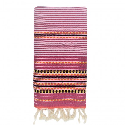 Fouta rose tissée - Casa Nomade