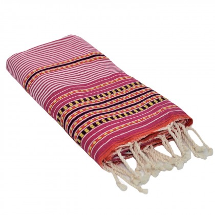 Fouta rose tissée - Casa Nomade