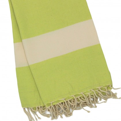 Fouta chevrons anis tissée - Casa Nomade