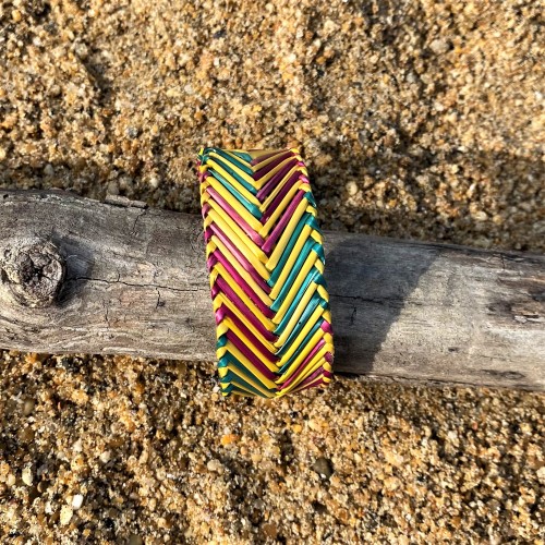 Bracelet en rotin multicolore Thaïlande Bracelet en rotin multicolore Thaïlande
