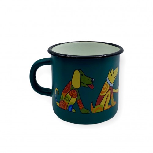 Tasse en émail verte Tasse en émail verte