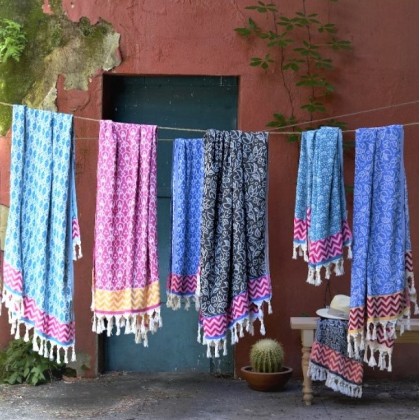 Fouta Peshtemal Mahi bleu - Casa Nomade