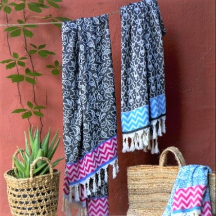 Fouta Peshtemal Mahi black - Casa Nomade