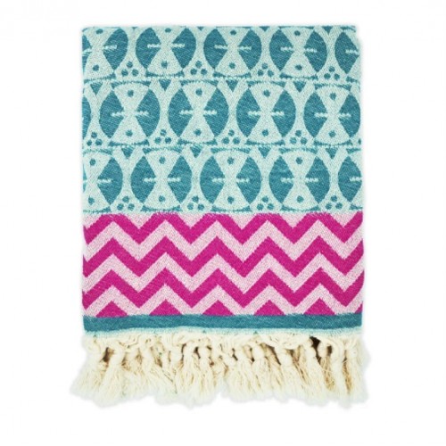Fouta Peshtemal Adinkra turquoise Fouta Peshtemal Adinkra turquoise