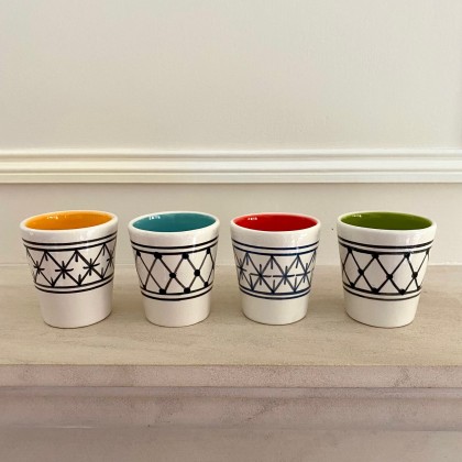 Tasse en faïence faite main (bleu) - Casa Nomade