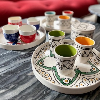Tasse en faïence faite main (bleu) - Casa Nomade