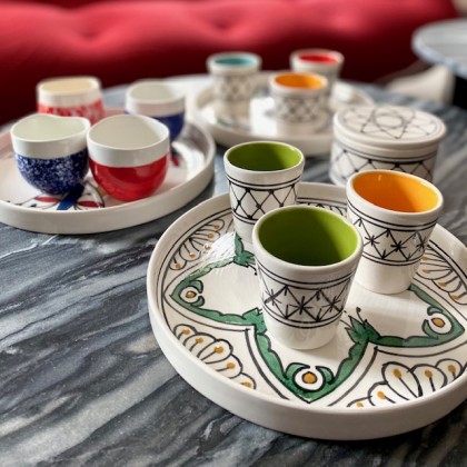 Tasse en faïence faite main (vert) - Casa Nomade