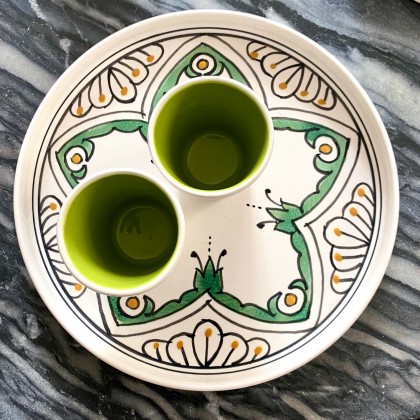 Tasse en faïence faite main (vert) - Casa Nomade