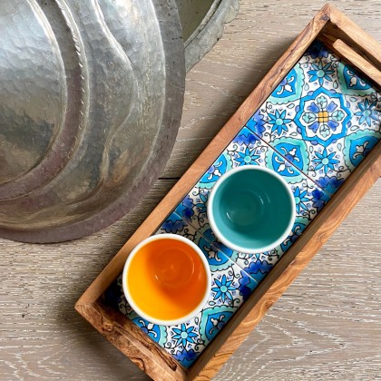 Tasse en faïence faite main (bleu) - Casa Nomade