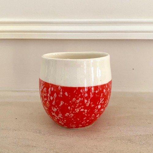 Tasse à café en faïence faite main (rouge mouchetée) - Casa Nomade Tasse à café en faïence faite main (rouge mouchetée) - Casa Nomade