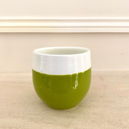 Tasse à café en faïence faite main (vert) - Casa Nomade