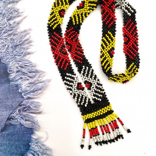 Collier zoulou Ilanga en perles de verre tissé main - Casa Nomade Collier zoulou Ilanga en perles de verre tissé main - Casa Nomade