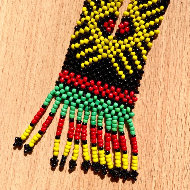 Gilet Zoulou Perlé Fait Main - Femme - Couleurs Multicolores - Afrique Du Sud