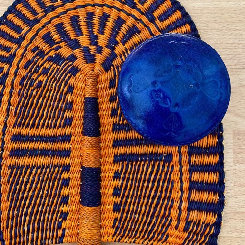 Boite touareg bleue en cuir Boite touareg bleue en cuir