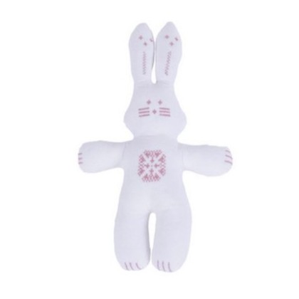 Peluche brodée en coton Conejo rose - Casa Nomade