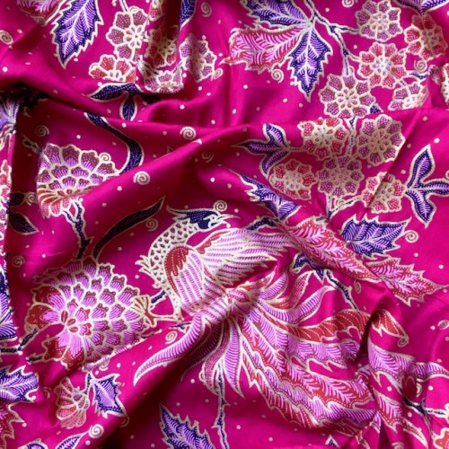 Sarong traditionnel batik Mérak thyrien en coton - Casa Nomade