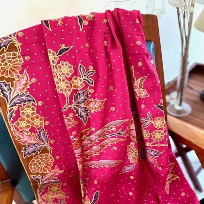 Sarong traditionnel batik Mérak thyrien en coton - Casa Nomade