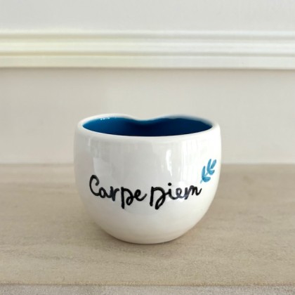Tasse Carpe Diem en faïence faite main - Casa Nomade