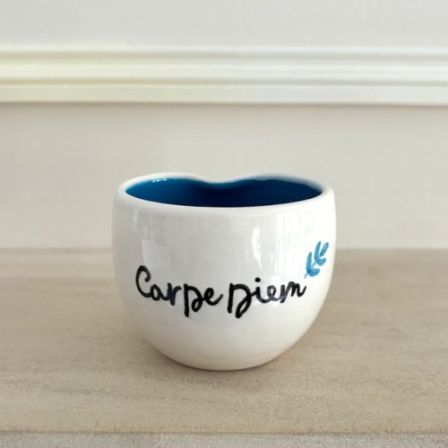 Tasse Carpe Diem en faïence faite main - Casa Nomade