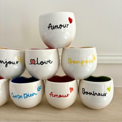 Tasse en faïence Rêve faite main - Casa Nomade