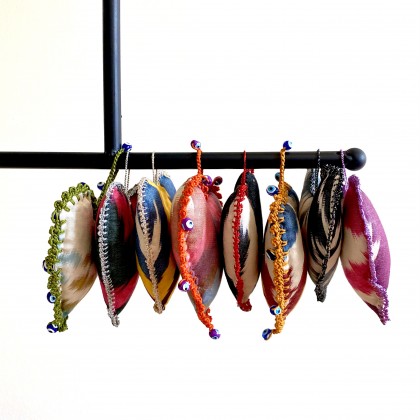 Cœur décoratif ikat velours Qora - Casa Nomade Cœur décoratif ikat velours Qora - Casa Nomade