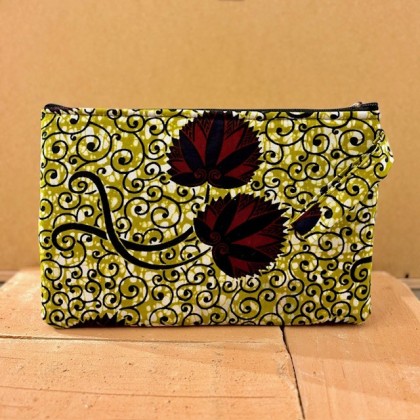Pochette zippée en wax Wër