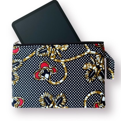 Pochette zippée en wax Tóor - Casa Nomade