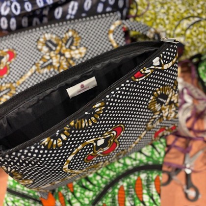 Pochette zippée en wax Tóor - Casa Nomade