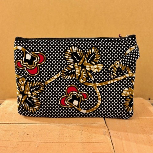 Pochette zippée en wax Tóor - Casa Nomade