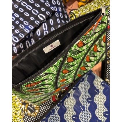 Pochette zippée en wax Wade - Casa Nomade