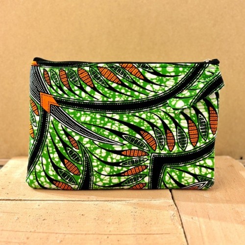 Pochette zippée en wax Wade - Casa Nomade