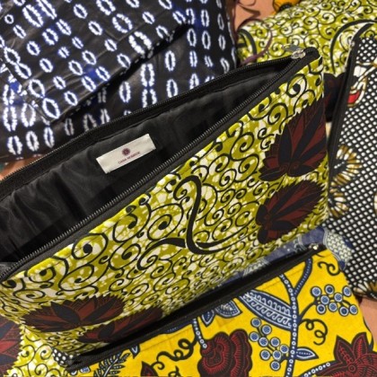 Pochette zippée en wax Wër - Casa Nomade