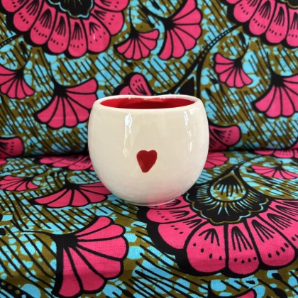 Tasse Coeur en faïence...