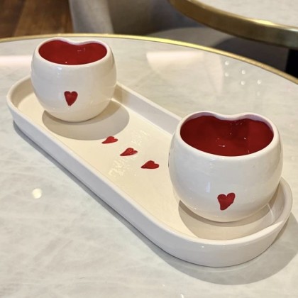 Tasse Coeur en faïence faite main - Casa Nomade