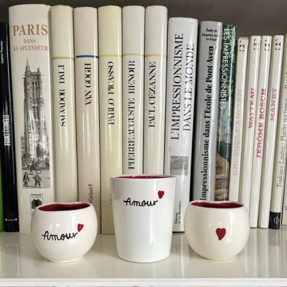 Tasse Coeur en faïence faite main - Casa Nomade